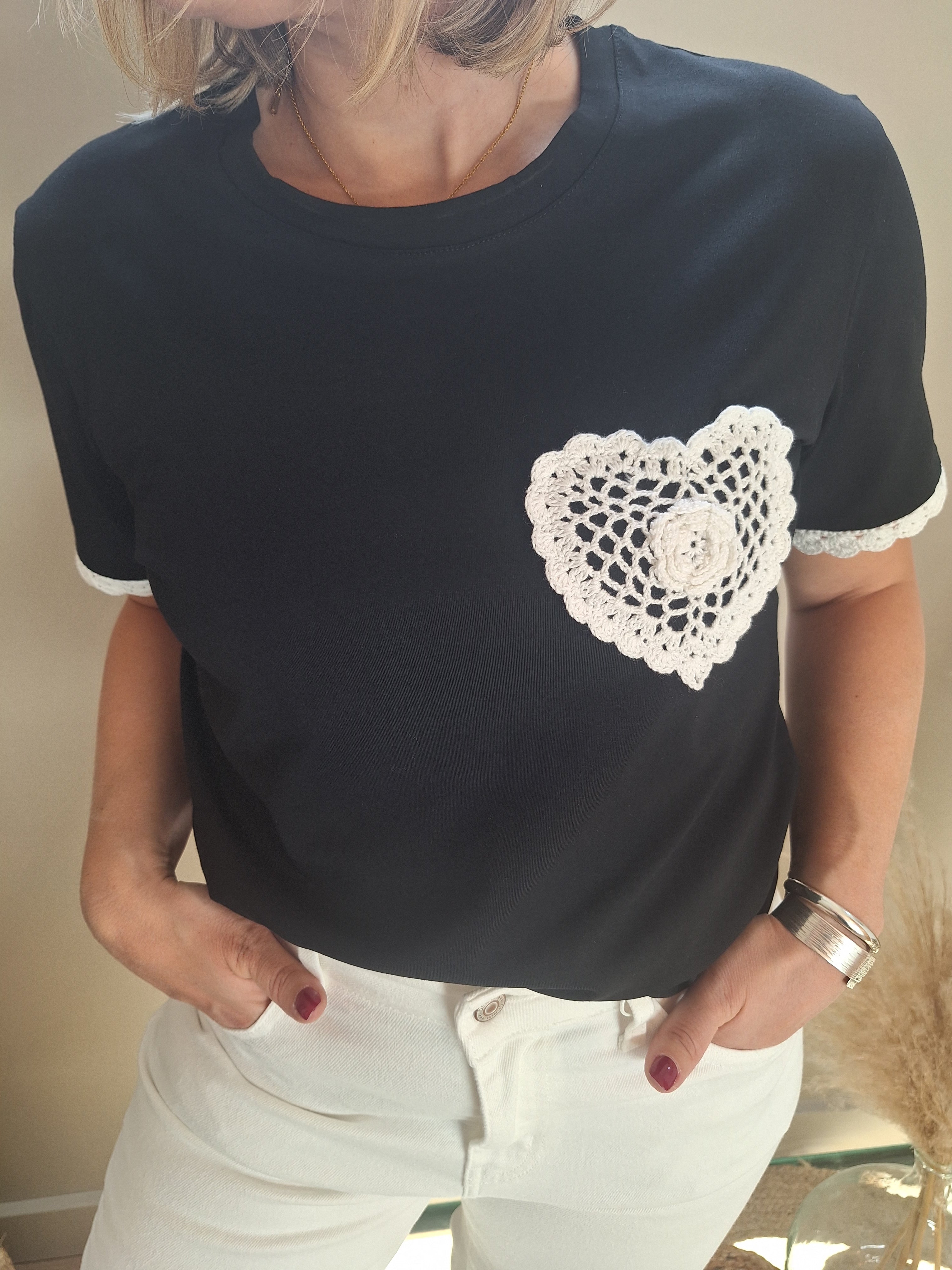 Tee-shirt noir Cécile