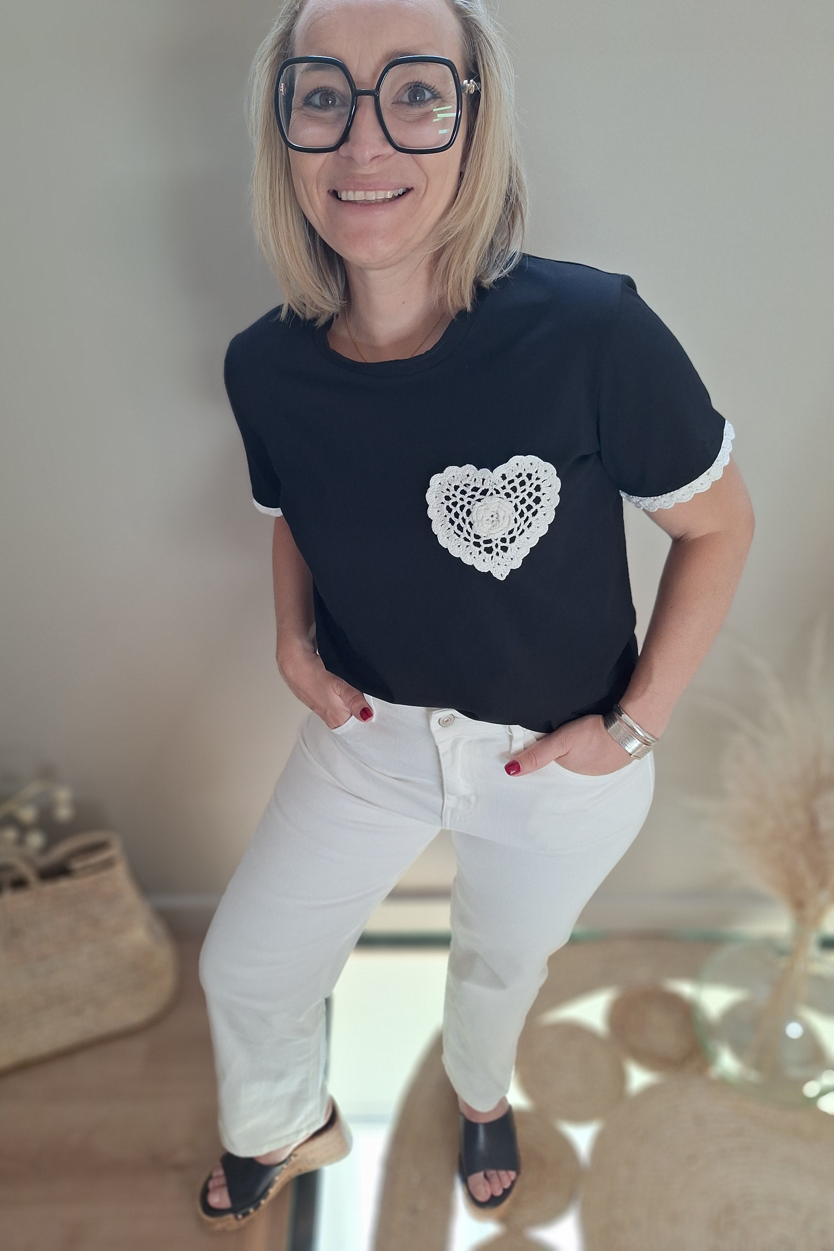 Tee-shirt noir Cécile